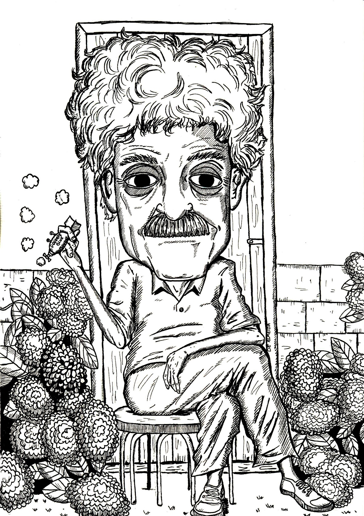 Kurt Vonnegut por Dê Almeida